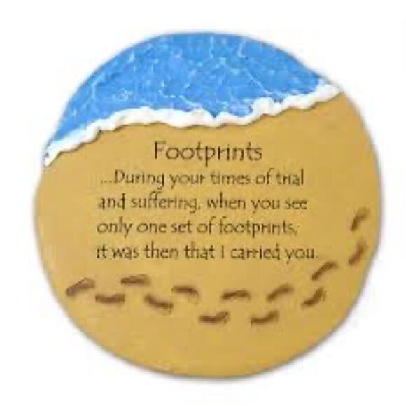 Footprints Poem Stepping Stone New - Picture 1 of 3